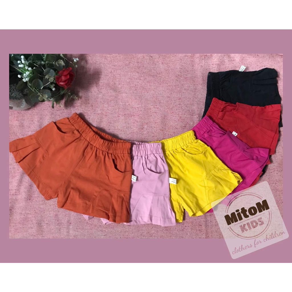 Quần ngắn cotton bé gái ♥️ FREESHIP ♥️ Chất thun cotton mềm mịn, viền bèo siêu đáng yêu