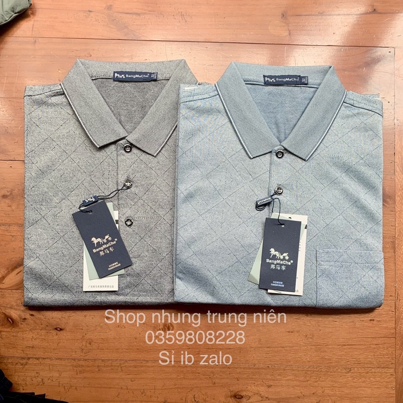 Áo phông trung tuổi ngắn tay chất thun lạnh chất đep cuc mat có túi nhiều màu
