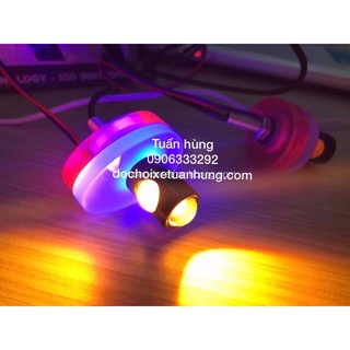 Xi nhan led [HÀNG ĐẸP] 2 mặt +vòng đèn gắn cho xe máy