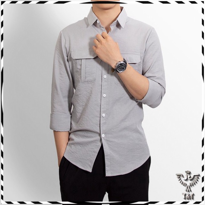 Áo sơ mi nam chất đũi xước phong cách trẻ trung đẹp vip | BigBuy360 - bigbuy360.vn