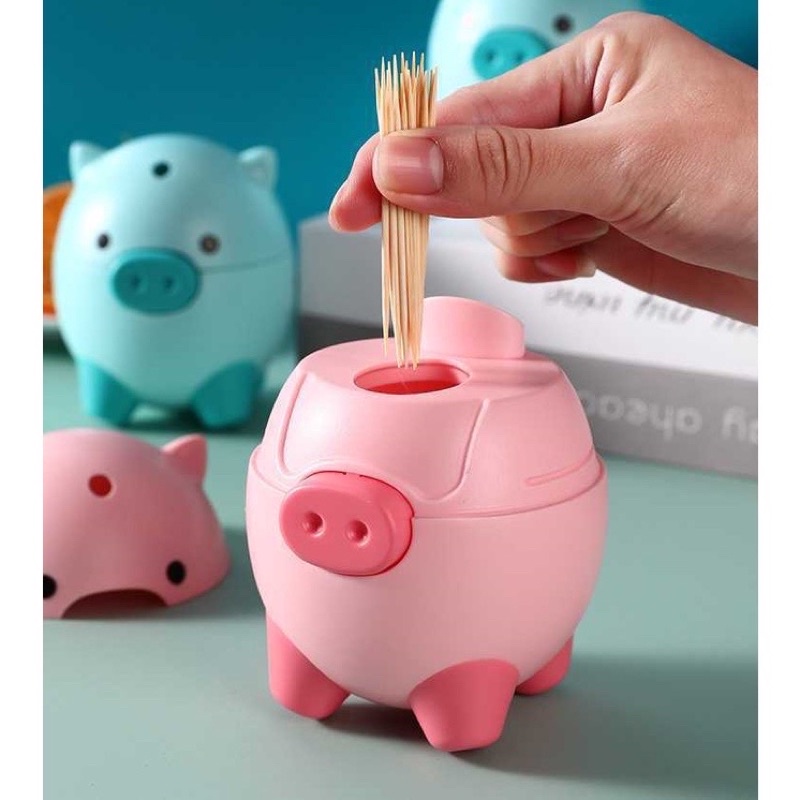 PVN32892 Hộp Đựng Tăm Xỉa Răng Hình Heo Xinh Xắn