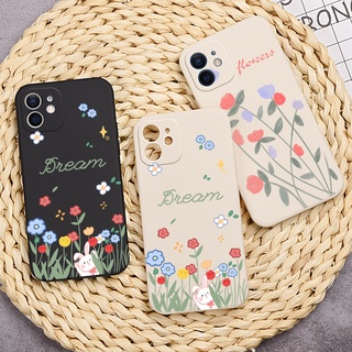 Ốp điện thoại mềm in họa tiết hoa và thỏ dành cho Huawei Nova 5T 7i 3i Huawei Nova 2S 4 5 3 5i 6 7 Pro SE Honor 20 20S