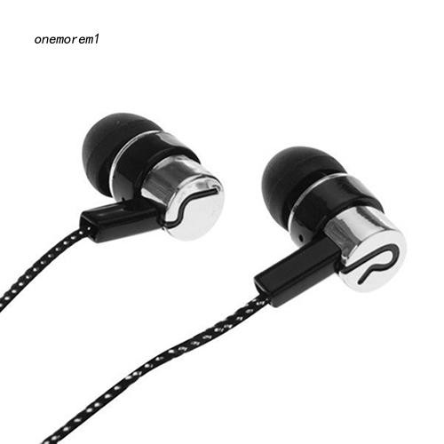 ONE♥3.5mm In-Ear Earbud Wired Stereo Braid Cord Earphone Headset for iPhone Samsung