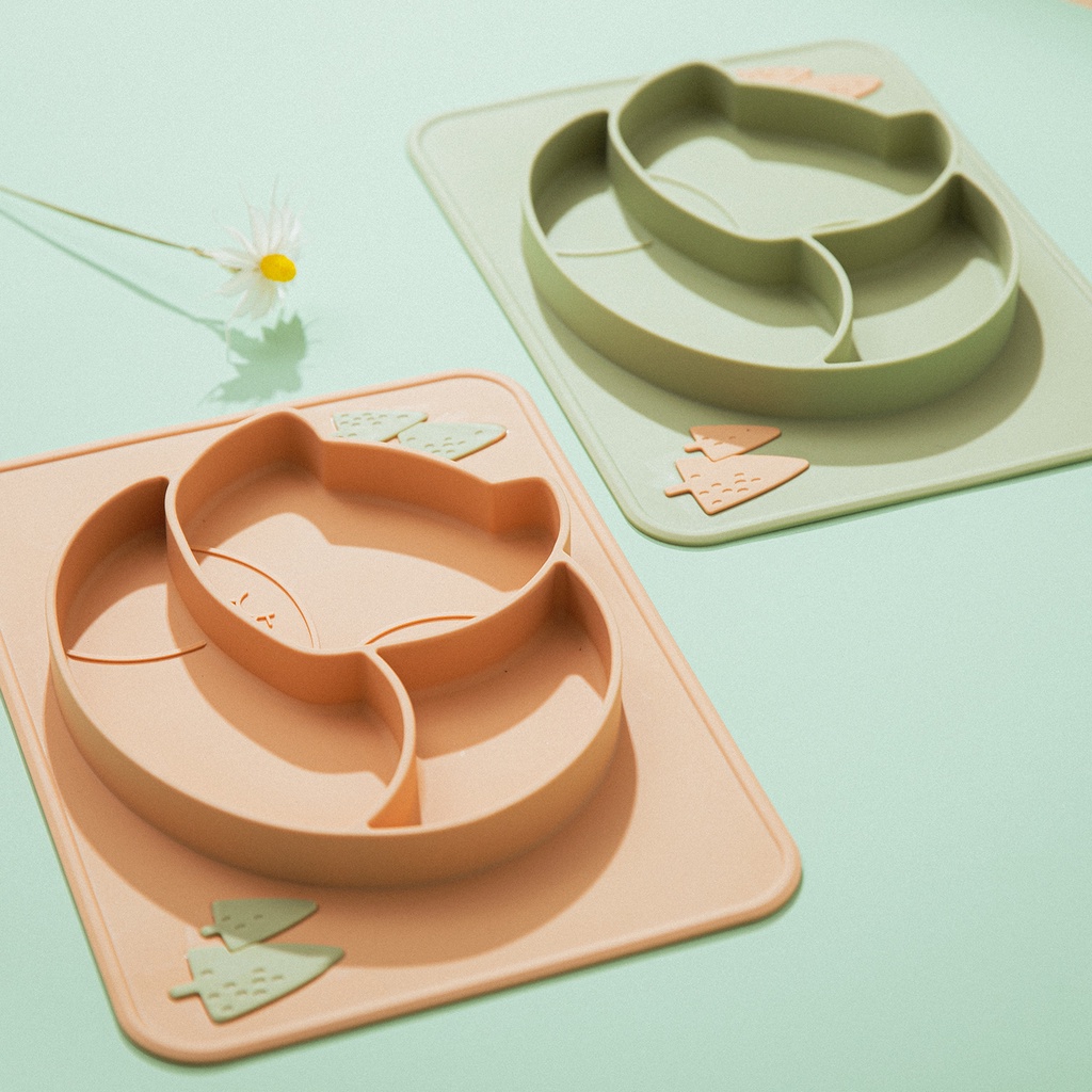 Dụng cụ ăn uống MAMIMAMIHOME bằng silicone an toàn cho trẻ em kiểu dáng hoạt hình cho trẻ nhỏ