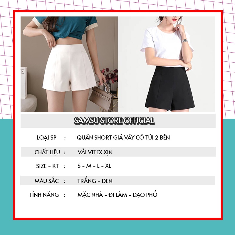 Quần short đùi nữ cạp cao chất tuyết mưa