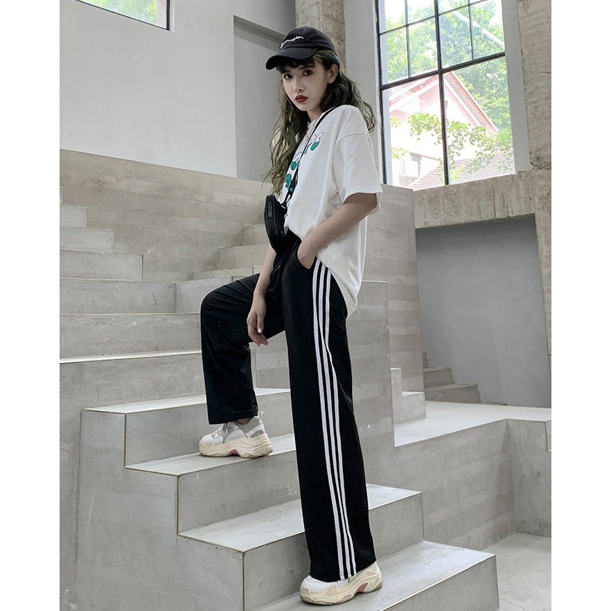 Quần 3 Sọc Ống Suông Unisex - Mía Store | BigBuy360 - bigbuy360.vn