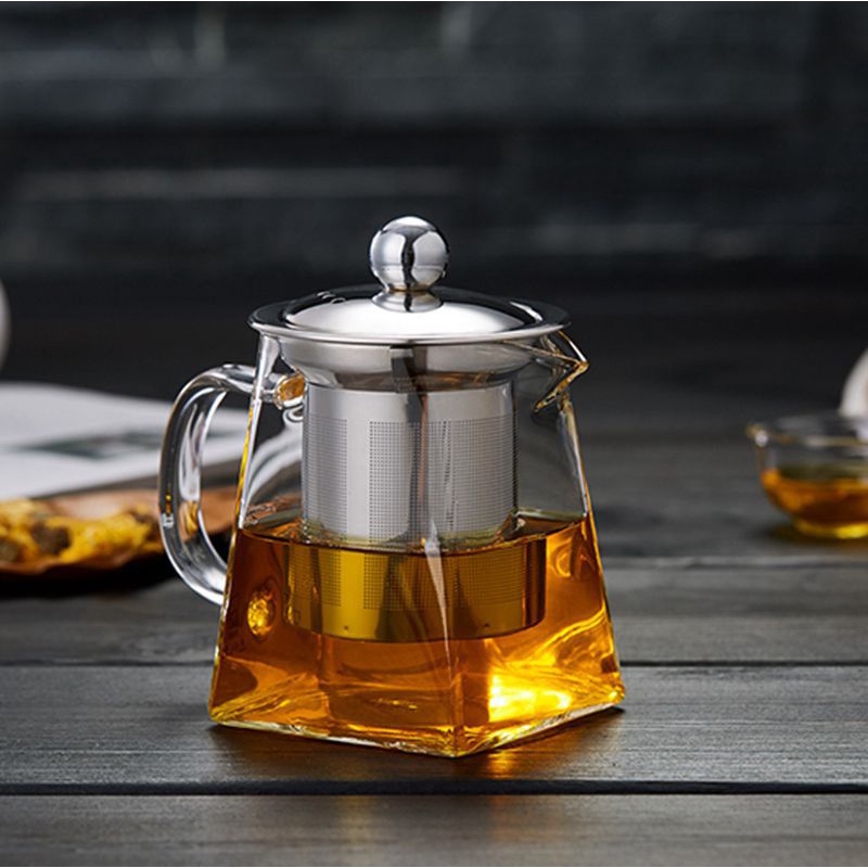Ấm pha trà, cà phê bộ lọc thép thuỷ tinh cao cấp 350ml-550ml-750ml-950ml , Mấu mới Decor 2022
