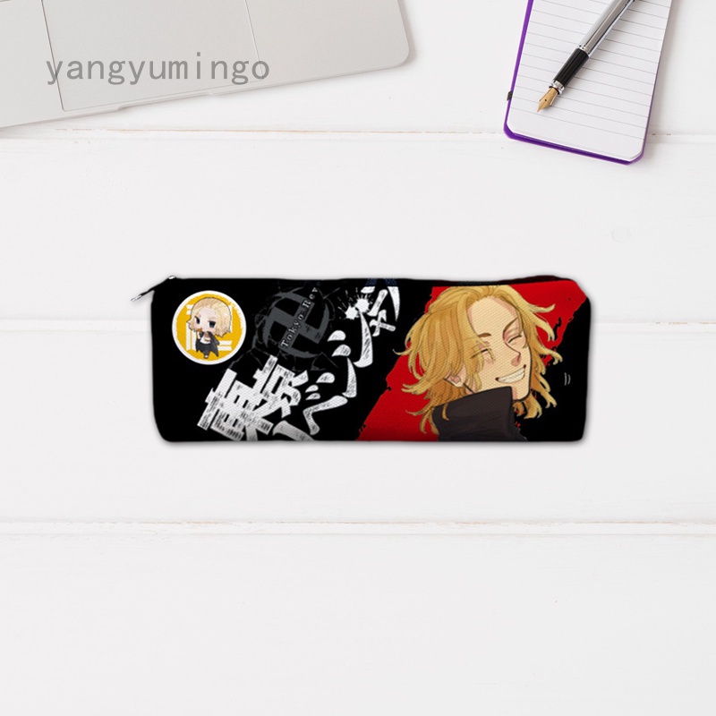 Túi đựng bút chì có khóa kéo in hình anime Tokyo Ghoul