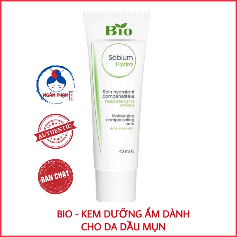 [ Bill Pháp] Kem Dưỡng Ẩm Dành Cho Da Dầu Mụn Bio xanh 40ml