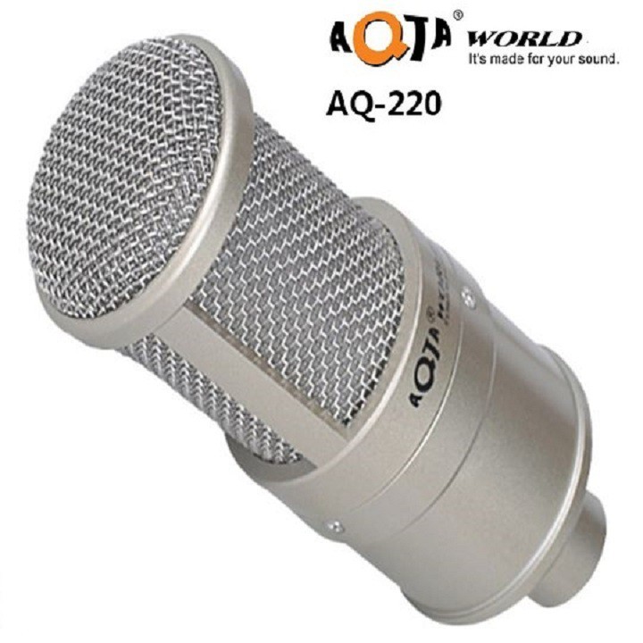 Micro livestream Karaoke AQ220-Micro Thu Âm Hát Live,Stream game,Chính Hãng AQTA (Mic AT100-AQ220-Bm900-S8-V8-V9-V10)