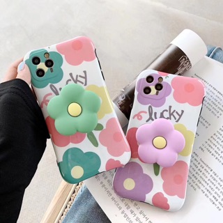 Ốp Iphone hoa kèm popsocket - Case Iphone 7/8 Plus XSMax 11promax