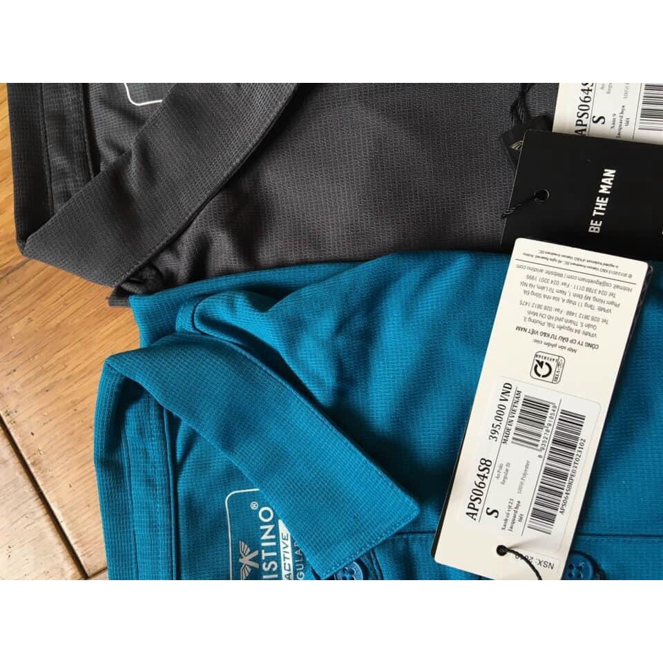 Áo polo nam ngắn tay ARISTINO APS064S8 dáng suông nhẹ reguler fit, chất liệu thể thao