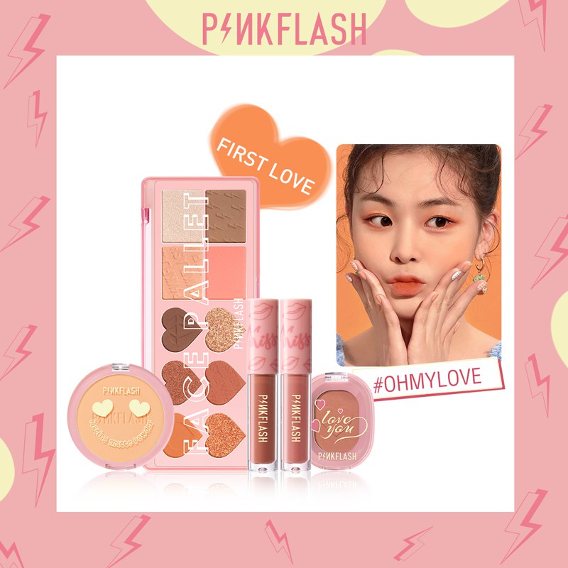 Bộ 5 món trang điểm PINKFLASH phiên bản đặc biệt với phấn mắt son lì mềm môi và phấn má hồng kiểm soát dầu dạng nén | BigBuy360 - bigbuy360.vn