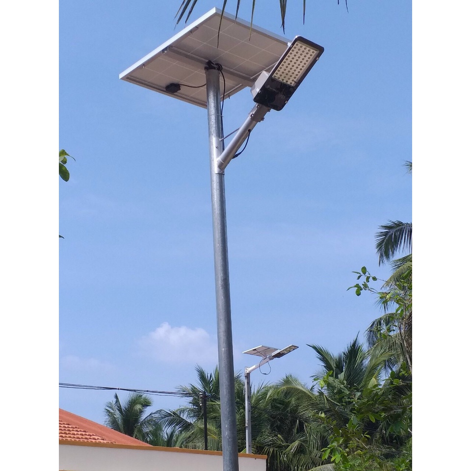 Đèn bàn chải công trình năng lượng mặt trời siêu to, siêu sáng Mayor Wolf tấm pin NL 80W hàng chính hãng bảo hành 2 năm