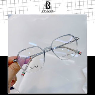 Gọng kính cận thời trang form unisex dáng vuông ôm góc gọng nhựa cốt kim loại trẻ trung - cbgc 80