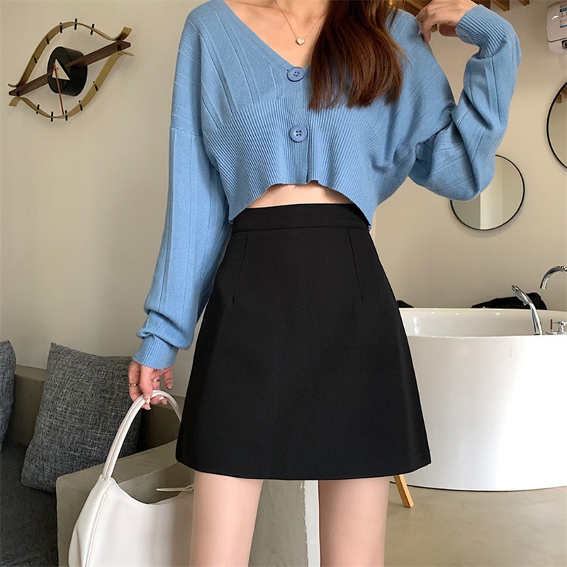 Chân váy ngắn chữ a cạp cao kiểu hàn quốc hàng quảng châu | BigBuy360 - bigbuy360.vn