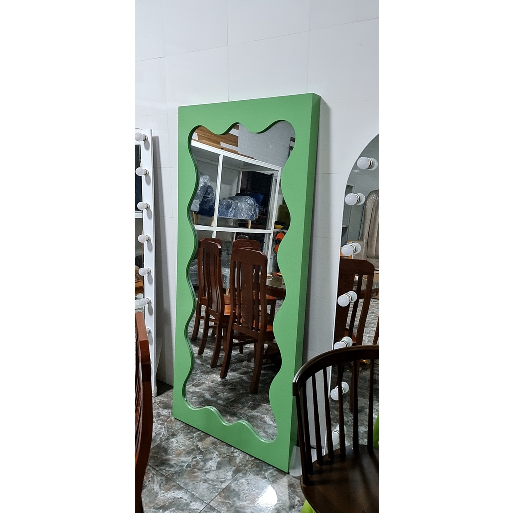 GƯƠNG LƯỢN SÓNG 180x80 SOI TOÀN THÂN ĂN, SƠN MÀU THEO YÊU CẦU