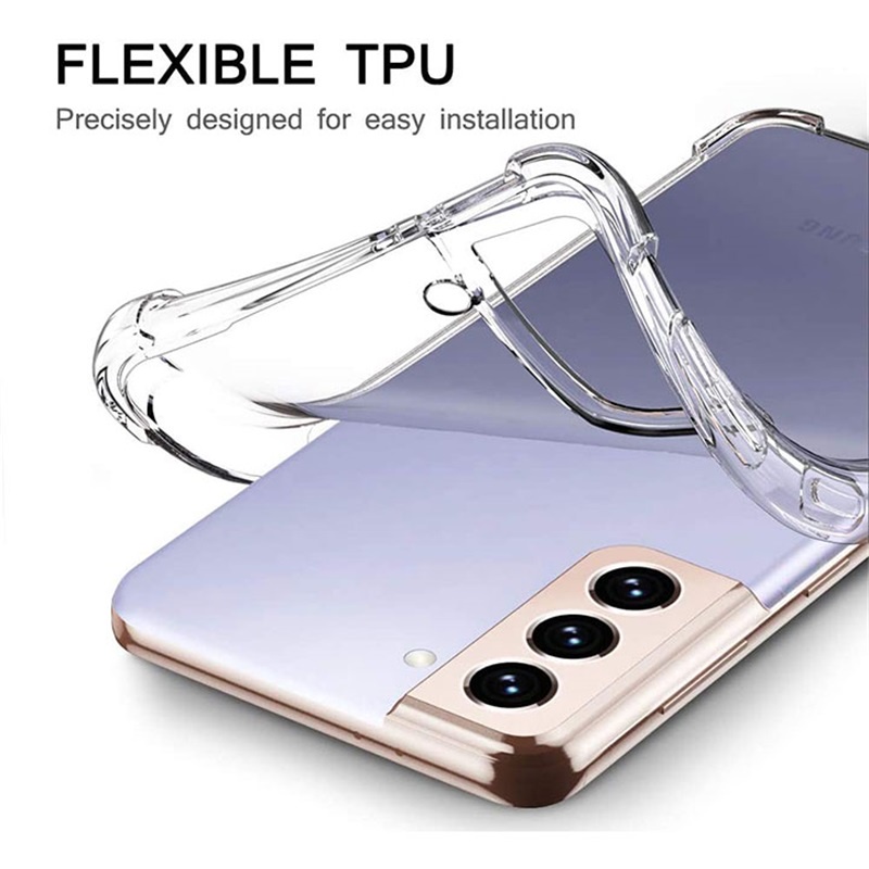 Ốp Điện Thoại TPU Mềm Trong Suốt Chống Rơi Cho Samsung Galaxy S22 S10 S20 S21 FE Note 10 Lite Plus 20 Ultra