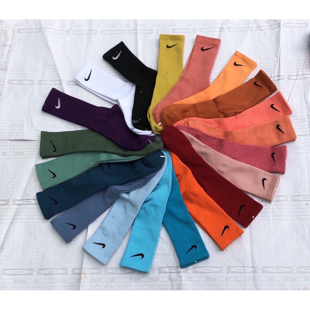 FREESHIP]Tất/Vớ Nike thể thao cao cổ nam nữ nhièu màu sắc - cotton 100% XNK
