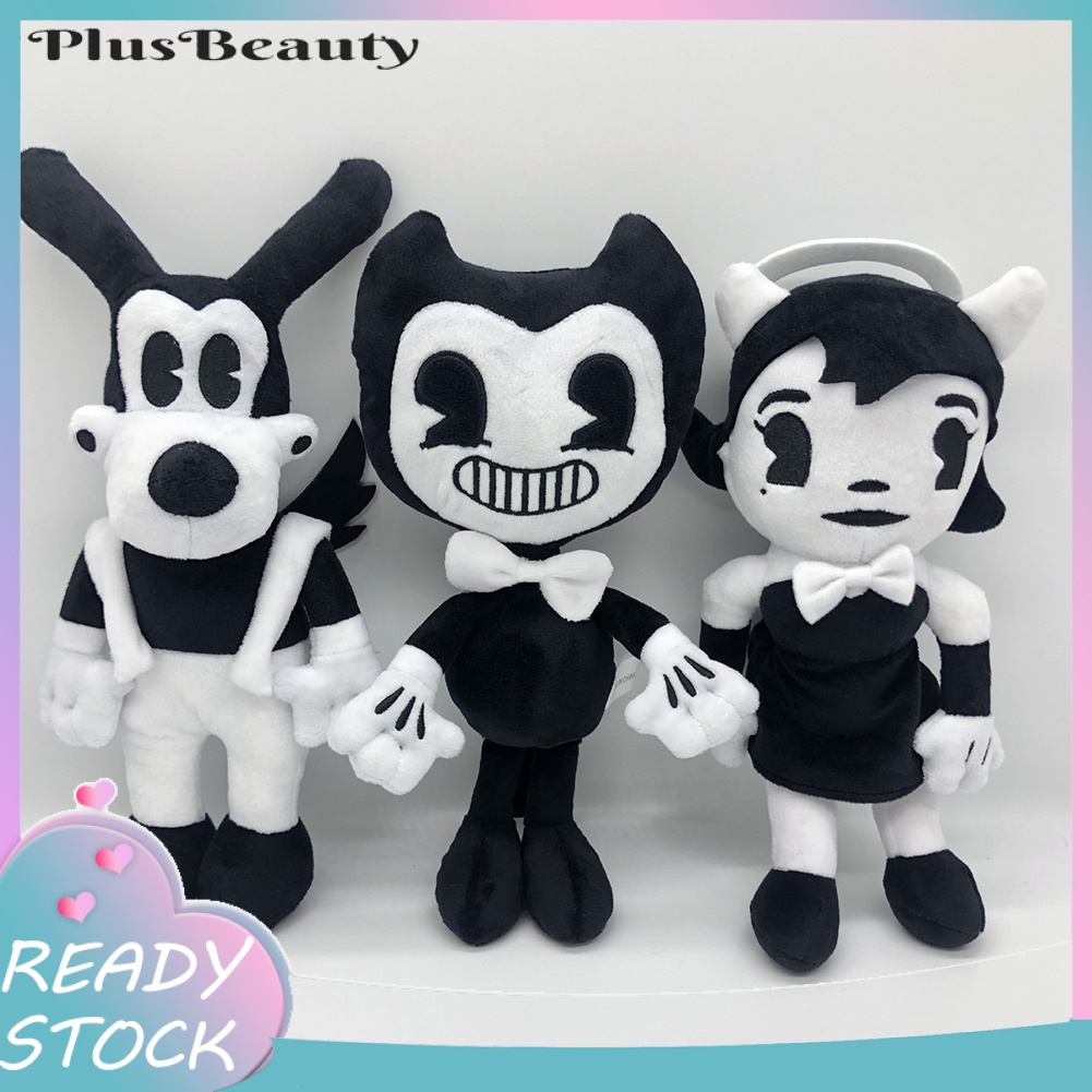 pluscloth Cute Bendy the Ink Machine Boris Action Figure Plush Stuffed Doll Toy Kids Gift