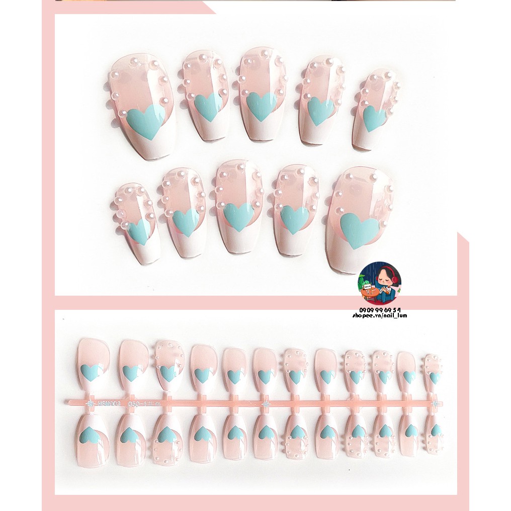 Móng Giả - Nail Dài - Hoa Văn [Sẵn Keo - Đóng Hộp 24 Mẫu Đủ Size]