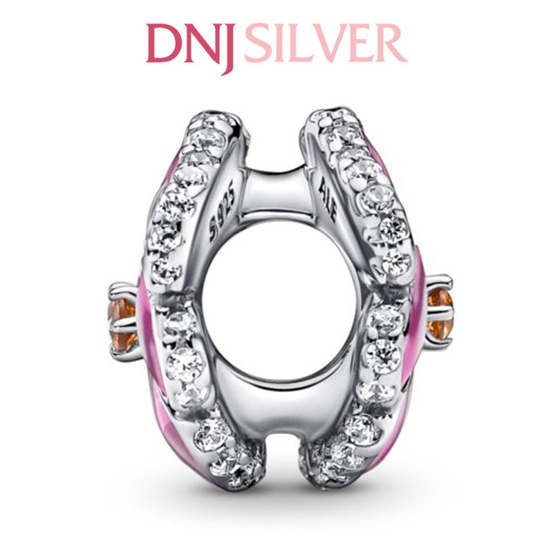 [Hàng cao cấp] Charm bạc 925 cao cấp, hàng chuẩn bạc - Charm Pink Pansy Flower thích hợp để mix vòng tay charm - DN056