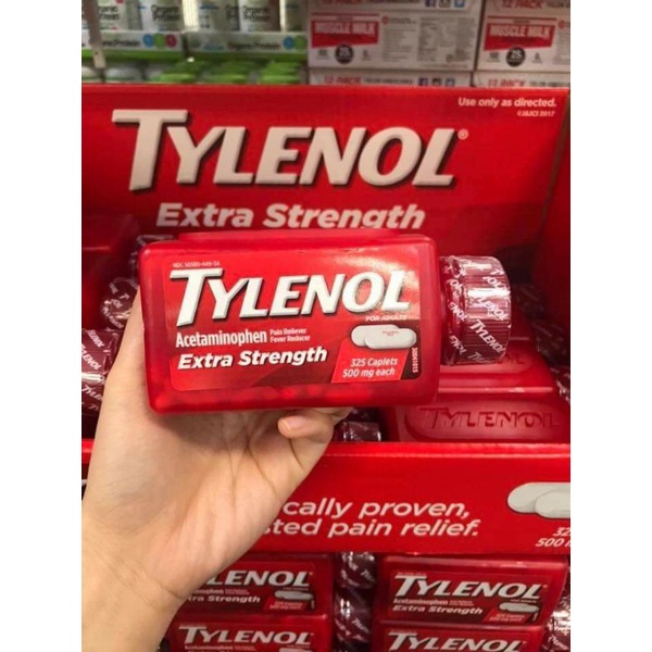 TYLENO.L Extra Streng Acetaminophen 500mg Hàng Mỹ Cam Kết Chính Hãng