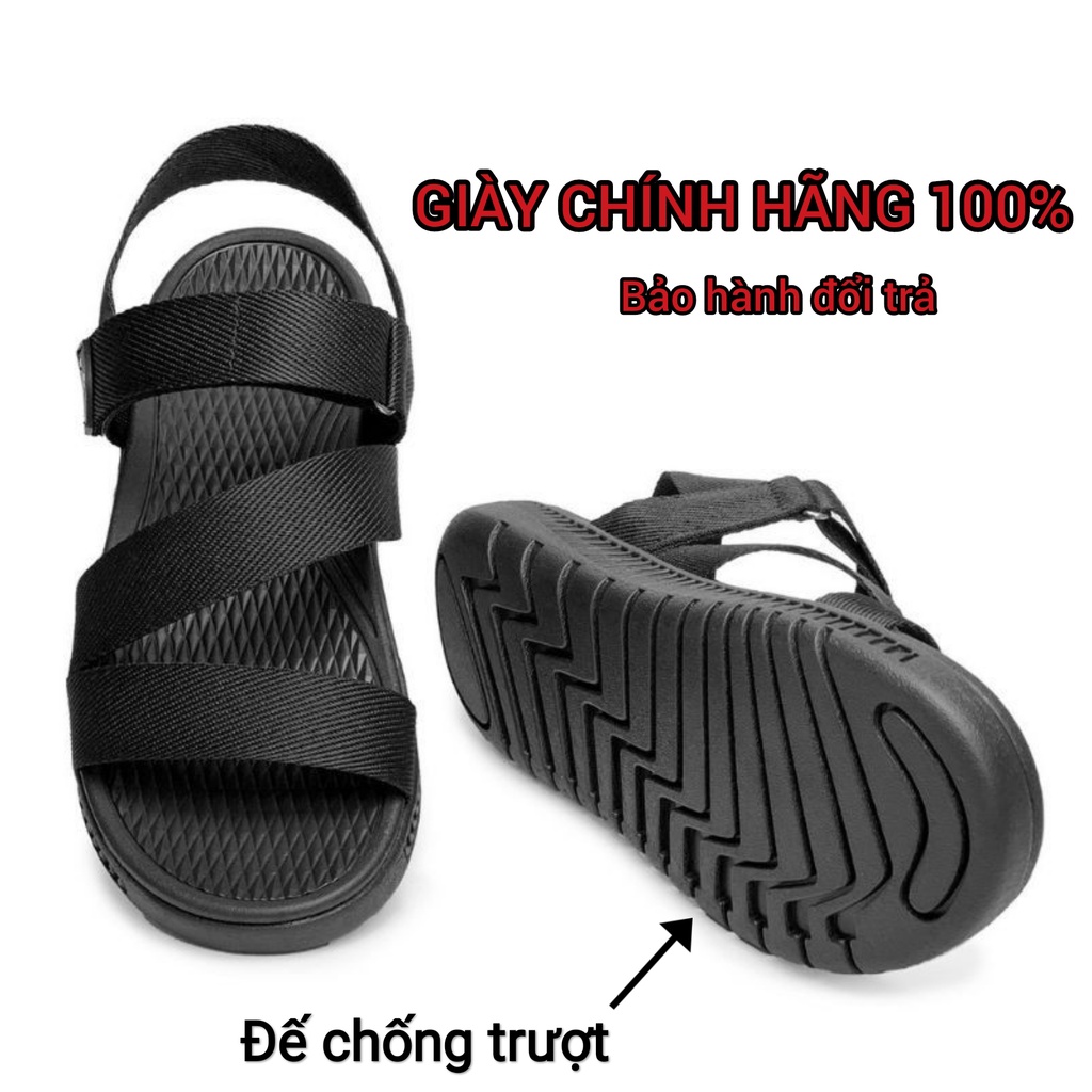 FACOTA giày dép sandal nam, nữ đen mang đi chơi đi học HA01