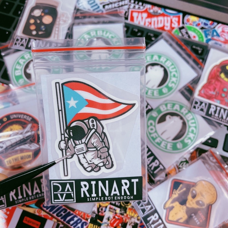 Decal Logo Sticker Patch in áo ủi trực tiếp lên vải hình nasa người ngoài hành tinh - Rinart.vn