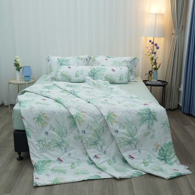 Bộ drap giường Hàn Quốc Everon Lite chất vải microfiber ELM collection 3 (4 món, không bao gồm chăn)