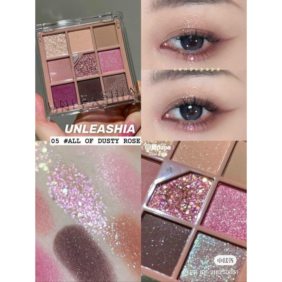 Bảng phấn mắt Unleashia Glitterpedia Eye Palette 9 ô 6.6g