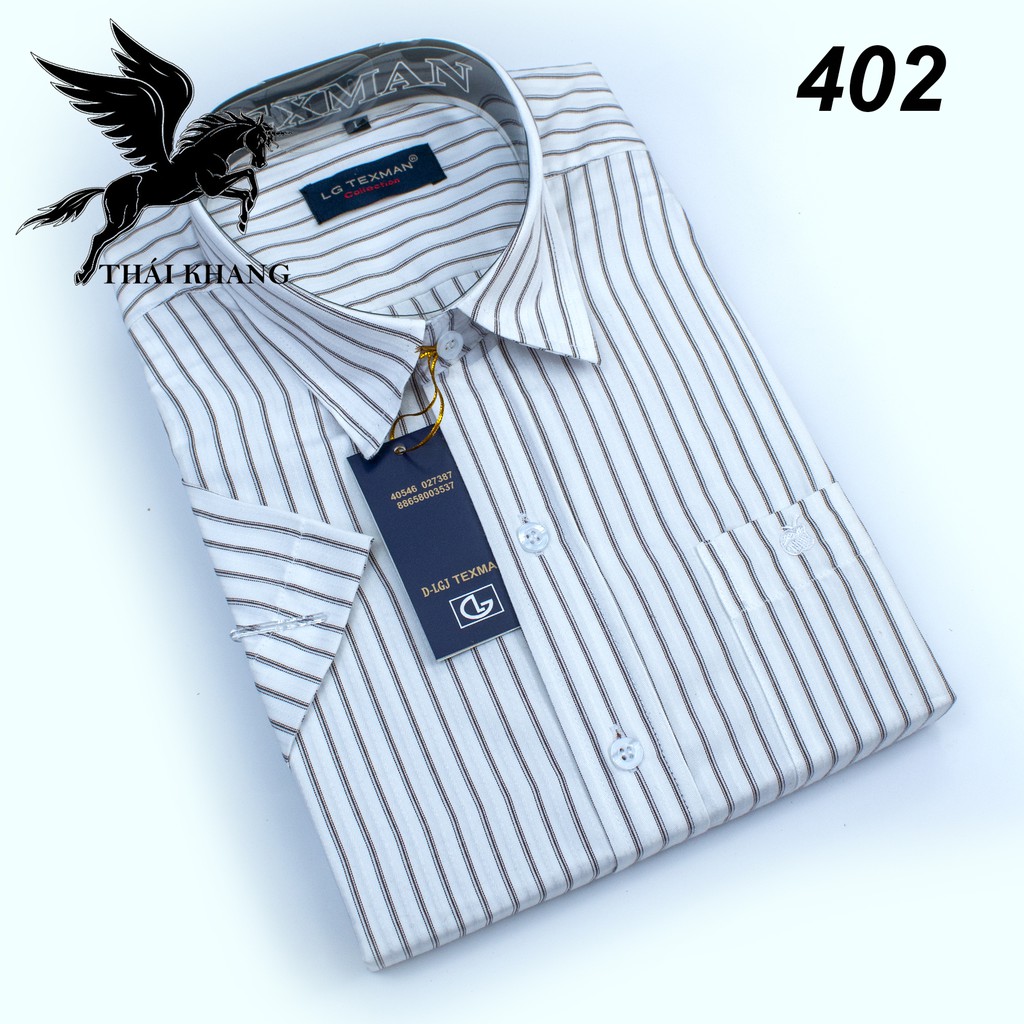áo sơ mi nam ngắn tay sọc caro CAO CẤP form regular loại sơ mi công sở vải cotton đẹp ASHN40 | BigBuy360 - bigbuy360.vn