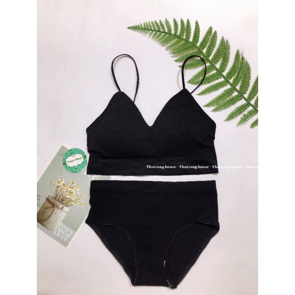 Bộ đồ lót cotton tăm tre kiểu thể thao không gọng ,nâng ngực sexy gợi cảm cho nữ M02 | BigBuy360 - bigbuy360.vn
