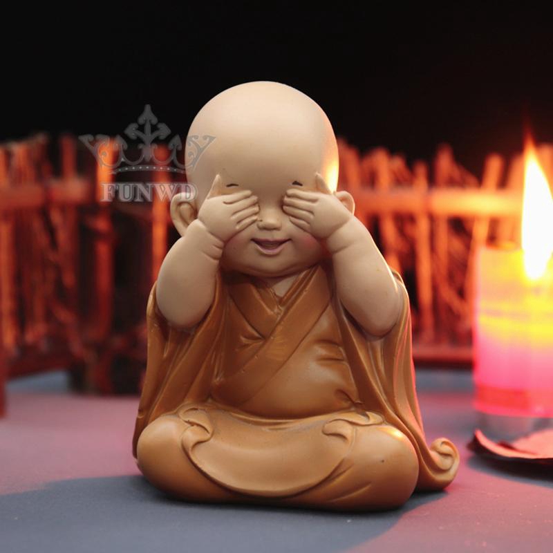 Bức Tượng Chú Tiểu Mini Dễ Thương