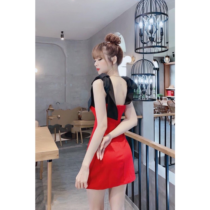 Váy umi phối buộc nơ vai | BigBuy360 - bigbuy360.vn