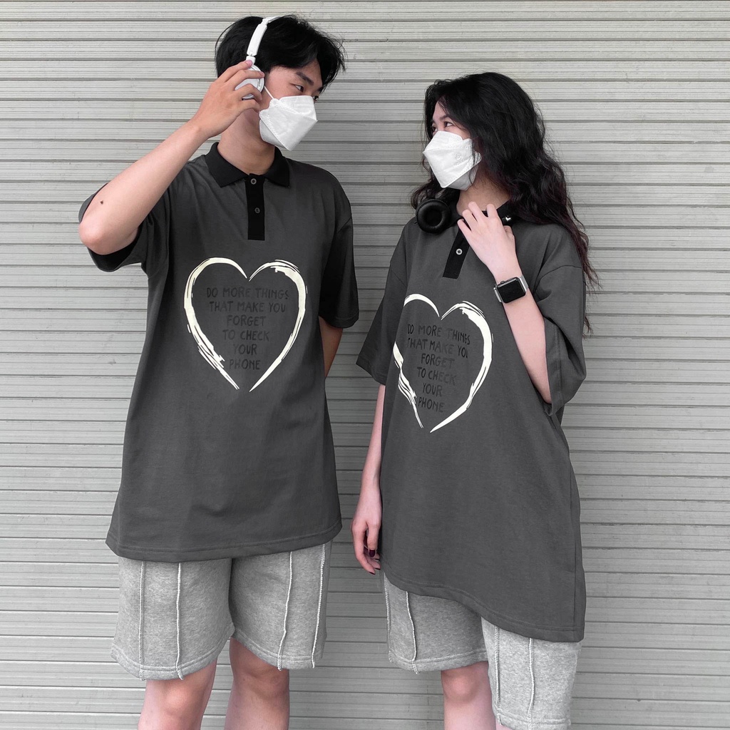 ÁO THUN FF FORM RỘNG POLO DO MORE THINGS , VẢI THUN 2 CHIỀU COTTON 250GSM