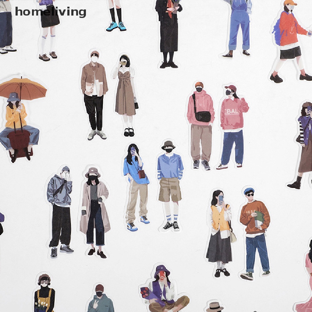 Bộ 40 Sticker Hoạt Hình Xinh Xắn Dùng Trong Trang Trí