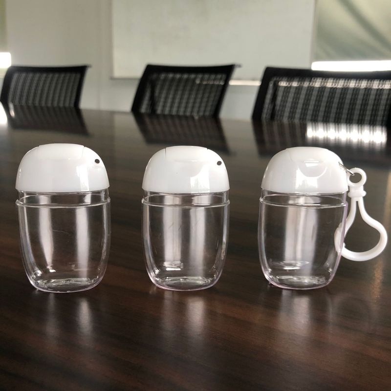 Chai Nhựa Rỗng Trong Suốt 30ml Có Nắp Lật Kèm Móc Đựng Tinh Dầu Mang Đi Du Lịch