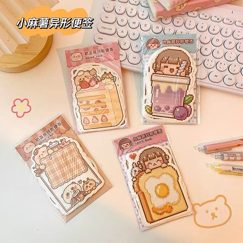 Sticker Dán Trang Trí Sổ Tay Mochi Notes Hình Dạng Đặc Biệt Dễ Thương