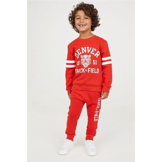 Bộ nỉ da cá HM bé trai VNXK