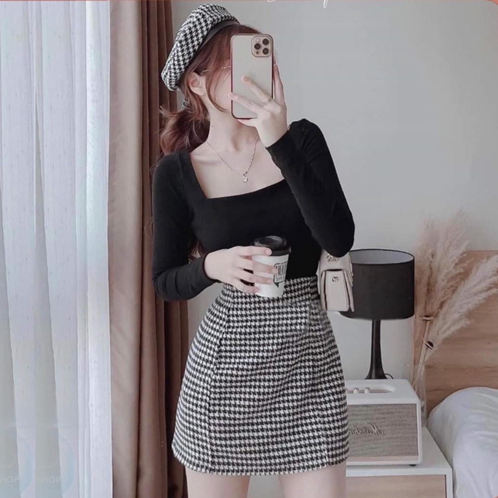 Chân Váy Dạ Cạp Lưng Cao BIG SIZE Dáng Con Ong Chữ A Xòe Phồng Hàng Đẹp THUS881