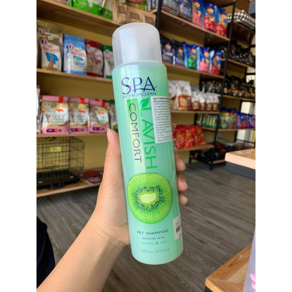 Sữa tắm dưỡng lông Spa Tropiclean hương kiwi cho chó mèo