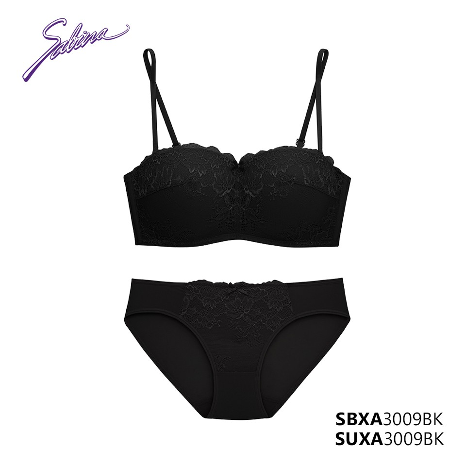 Combo Áo Lót Cúp Ngang Mút Dày Nâng Ngực Phối Ren Và Quần Đồng Bộ Doomm Doomm By Sabina SBXA3009+SUXA3009 | BigBuy360 - bigbuy360.vn