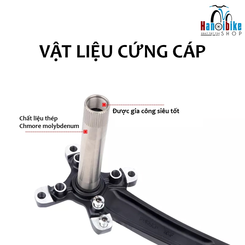 Đùi đĩa xe đạp Racework XT cho MTB 1 tầng 38T kèm BB ép