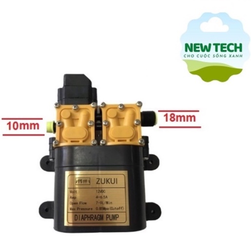 Máy bơm nước mini đôi 12V 150W ZUKUI/ OSAKA kèm nguồn tổ ong 12V 10A