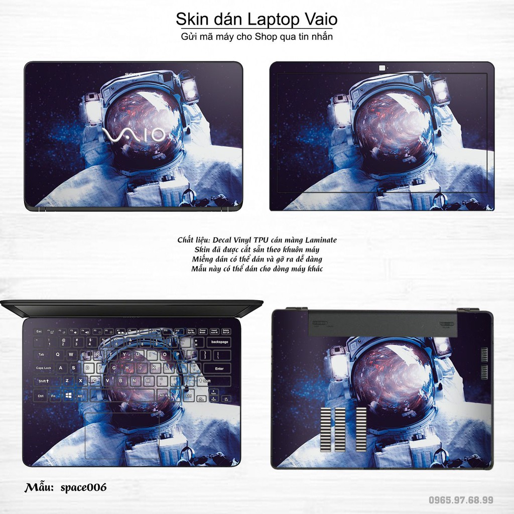 Skin dán Laptop Sony Vaio in hình không gian (inbox mã máy cho Shop)