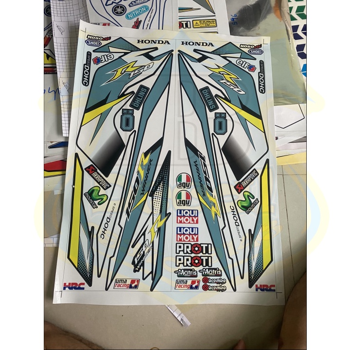 ( Quí khách vui lòng mang ra tiệm cho thợ dán ) Tem winner 150 đen