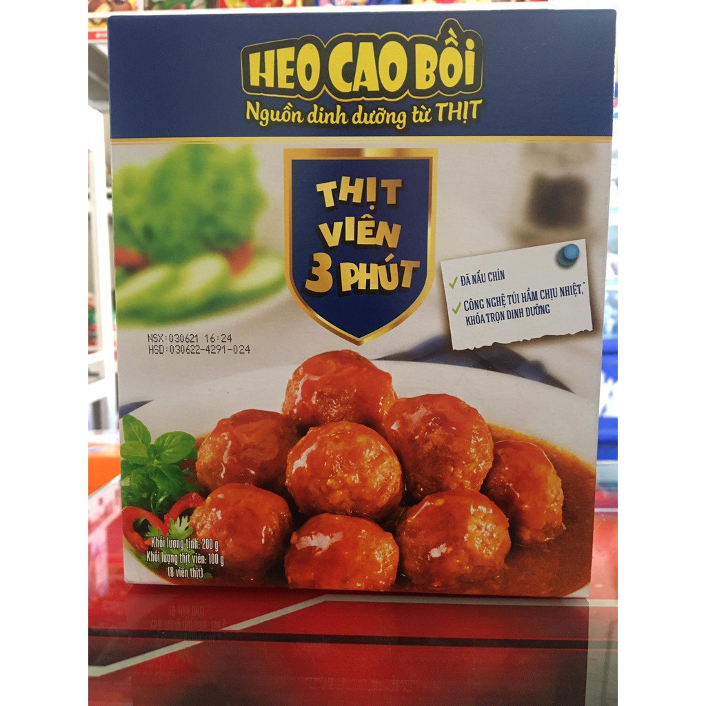 Thịt heo viên 3 phút Heo Cao Bồi Masan hộp 200g và hộp 400g