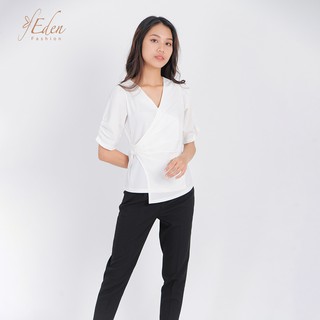 Áo kiểu thời trang Eden cổ v tà đắp chéo - ASM082