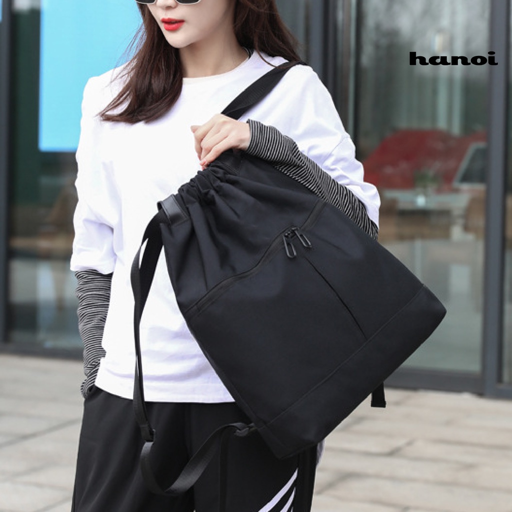 Ba Lô Dây Rút Bằng Nylon Chống Thấm Nước Có Khóa Kéo Tiện Dụng Cho Nam Và Nữ
